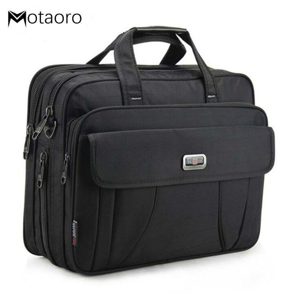 

large men's briefcase business shoulder bags women 15.6" lapbag male waterproof travel handbags woman office work hand bag