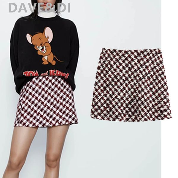 

davedi 2020 англия марочной улицы хаундсет высокую талия aline сексуальной мини-юбка женщин faldas mujer moda 2020 юбки женщин, Black