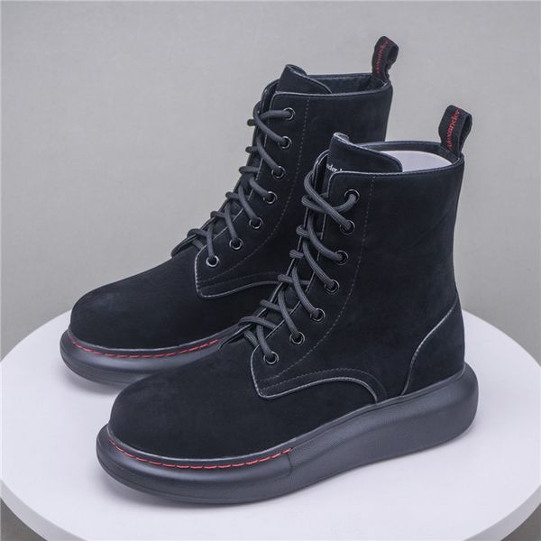 

boots women genuine leather shoes for winter boots shoes woman casual spring genuine leather botas mujer female ankle boots 35-40 a33, Black