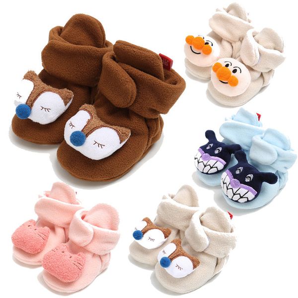 

cute baby kids cartoon шпаргалка обувь малыши противоскользящие прекрасные животные новорожденных носки обувь для новорожденных детских зимн