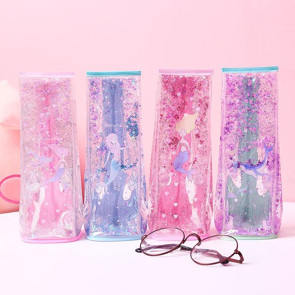 

grade pvc spectacle cases for eyeglasses fashion sunglasses box bag portable leaf oineapple eyewear protector, Silver