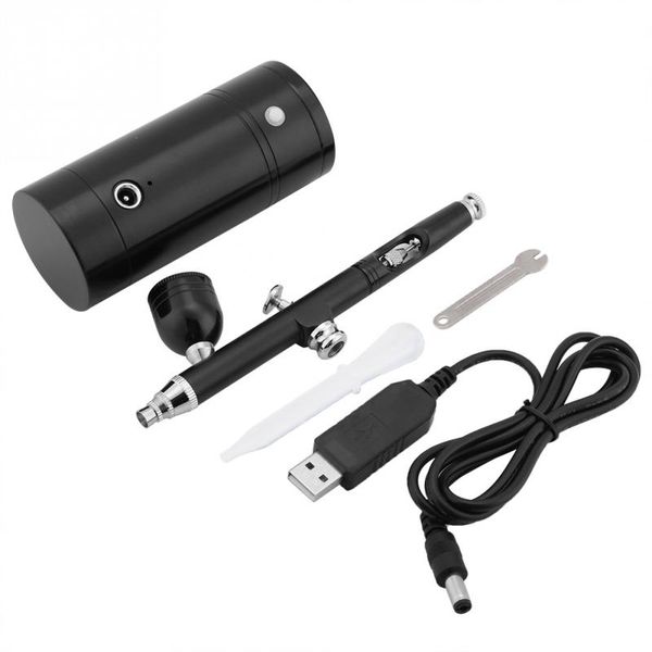 

0.3mm black mini air compressor spray tool airbrush set diy wall drawing painter sprayer tool 7cc capacity set