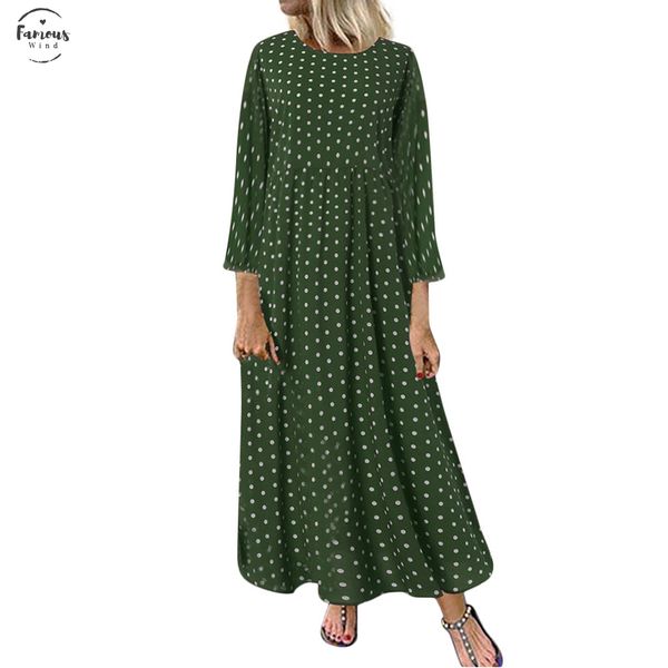 

clothes women dress vintage vestidos long wave point print maxi dress plus size 5xl dress women casual dresses wholesale, Black;gray