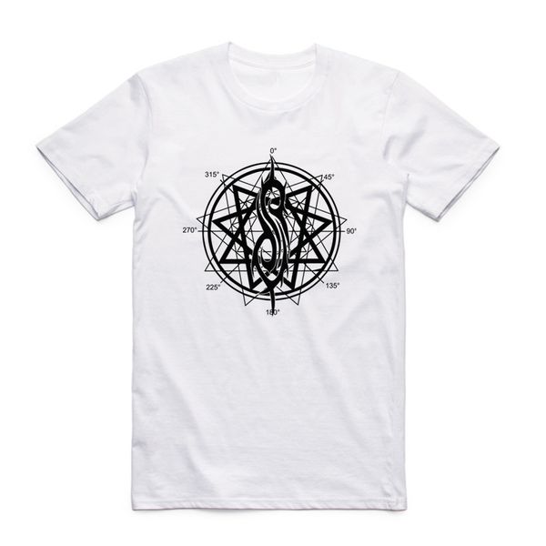 

2019 t-shirt big size 100% cotton short sleeve o-neck tshirt bicycle punk rock slipknot, White;black