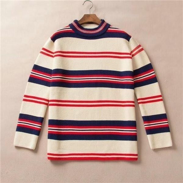 

2019 new men's long sleeve knitted sweater 19770105, White;black
