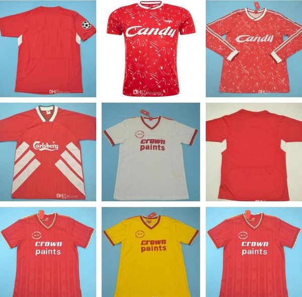 

2005 gerrard retro jerseys alonso d.cisse soccer jersey 04 05 baros luis garcia vintage classical smicer football shirt, Black;yellow