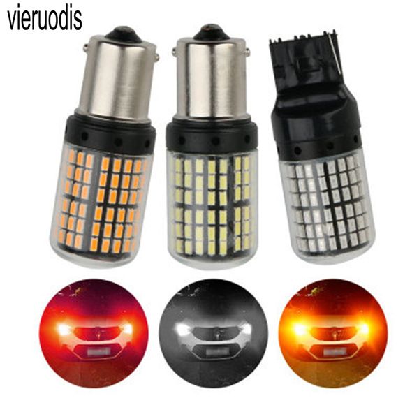 

1pcs car led turn signal t20 led light 7440 1156 3014 144smd constant current 12-36v highlight