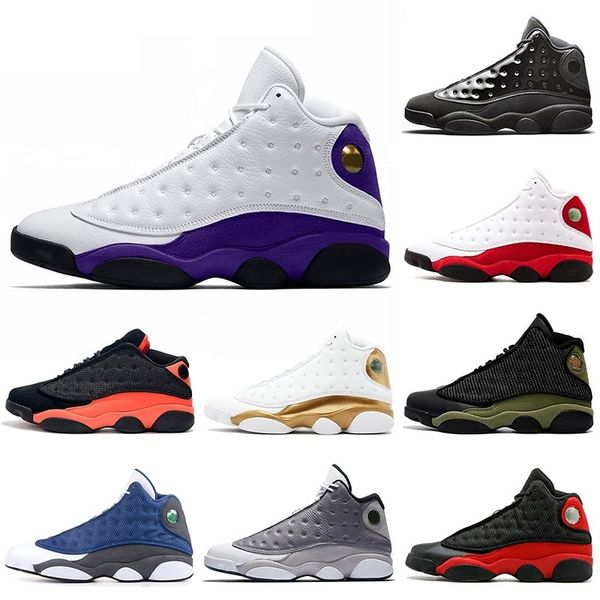 

jumpman lakers court purple 13 mens basketball shoes 13s xiii flint atmosphere grey cap and gown dmp chicago black infrared men trainers