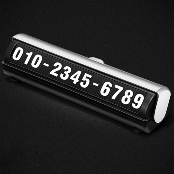 

luminous parking number plate hidden phone number temporary 3d mobile card auto rotary creative plates car-styling accessories