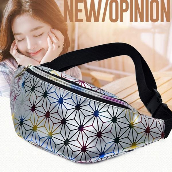 

сумки унисекс diagonal пакет сундук pu кожаные сумки мода new современные женщины мужчины градиент геометрическая печати пояс сумка