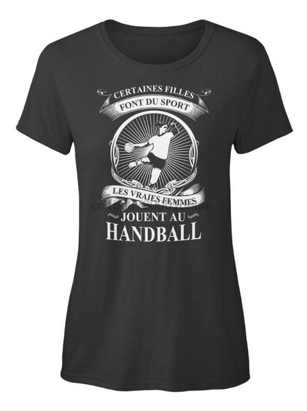 

men t shirt les vraies femmes jouent au handball women t-shirt, White;black