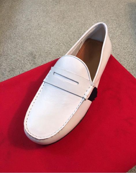 H917 2019 Neue Männer Designer -Kleiderschuhe Leder Metall Snap Hochzeitsschuhe Herren -Slipper Klassische Mode -Kleiderschuhe große Größe große Größe