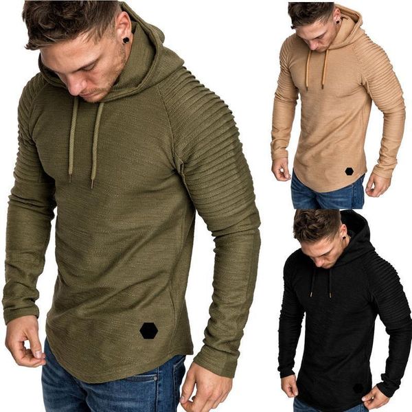 

designer fashion mens hoodies men solid color hooded slim sweatshirt mens hoodie hip hop hoodies sportswear tracksuit, Black