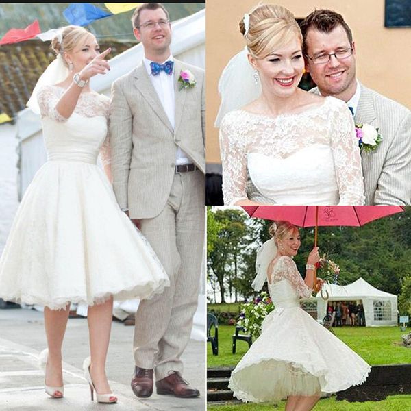 Discount 1920s Vintage Inspired Lace Farm Short Country Wedding