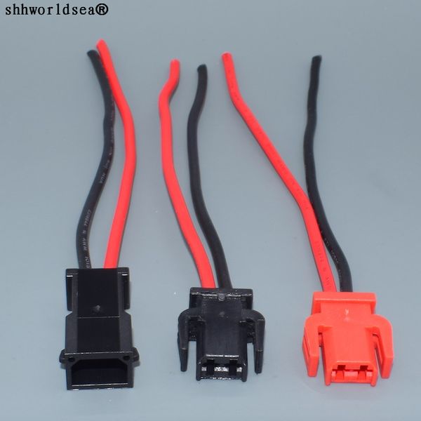 

shhworldsea auto 2 pin female male abs sensor connector door light lamp socket use for vw 893 971 632 / 893 971 992 car