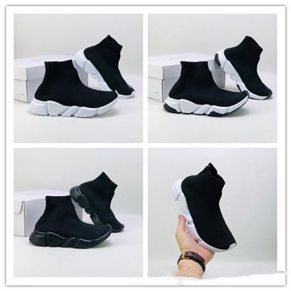 

2020 kids speed runner sock shoes for boys socks shoes designer boots child trainers teenage runners sneakers running chaussures, Black
