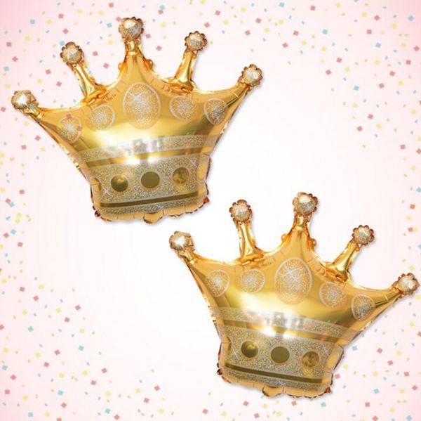 Dhl 68 73cm Gold Crown Helium Balloon Princess Crown Foil Balloons