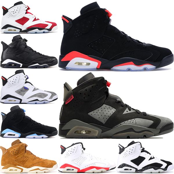 

2020 bred men black infrared 6 6s basketball shoes mens cny carmine gatorade green tinker unc black cat designer trainers sneakers 40-47