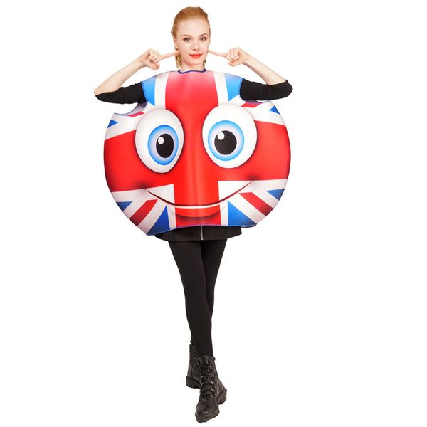 Happy Face Emoji Dress Ladies Halloween Party Fancy Dress Costume Outfit