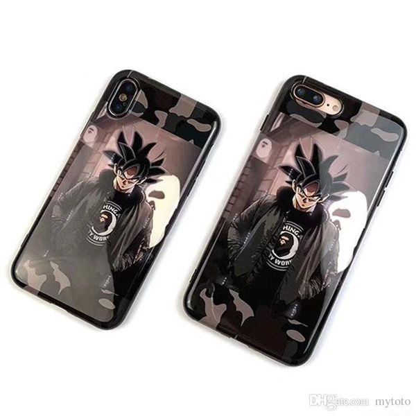 

new brand dragon ball ape-man wukong soft silicone phone case for iphone 6 6s 7 8 plus x xs max xr cool personality glossy couqe