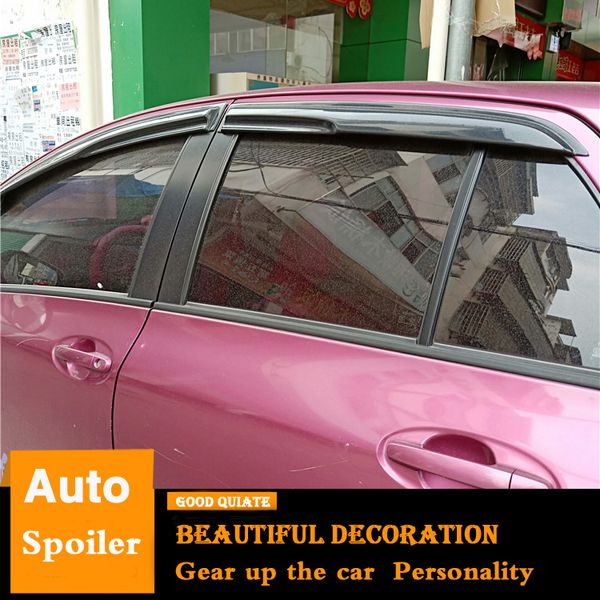 

for 2008/09/10/11/12/2013 toyota yaris window visor plastic vent shades sun rain deflector guard auto door visor 4pcs/set