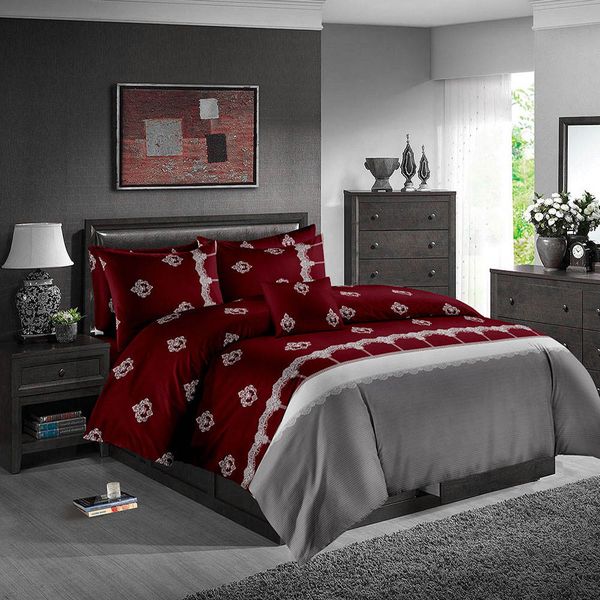 Navy Blue Bedding Set Queen Size Elegant Luxury Fashionable Duvet