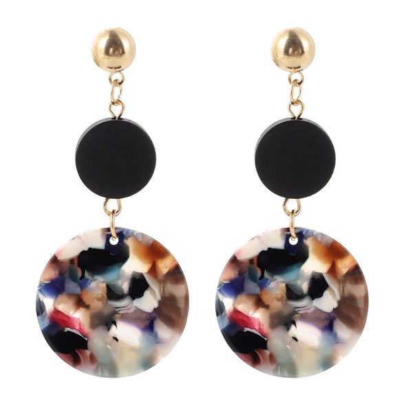 

earrings disc-shaped acrylic color long earrings holiday gift wedding jewelry anniversary gift fashion exquisite classic, Silver