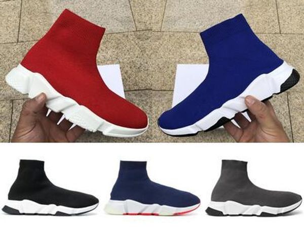 

speed trainer black red white socks shoes men women designer sneakers fashion luxury leather platform casual shoes