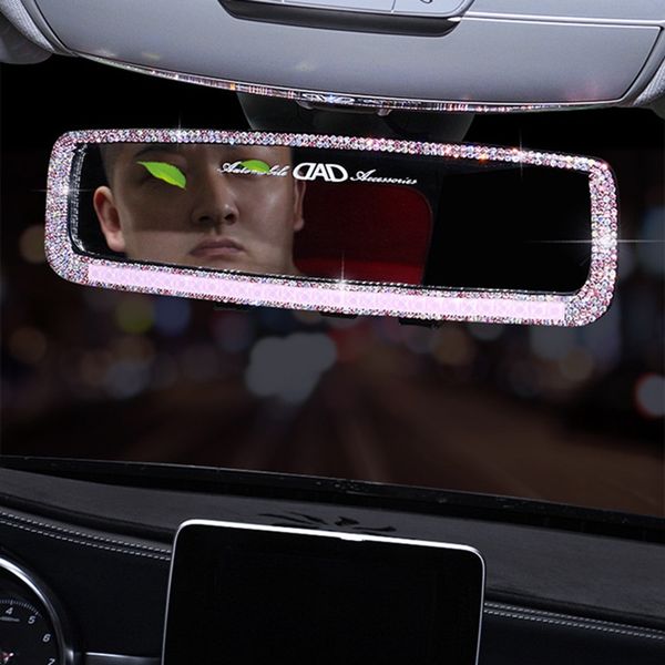

rhinestone crystal diamond car interior rearview mirror car rear view mirror cover auto accessories decoration for girls women