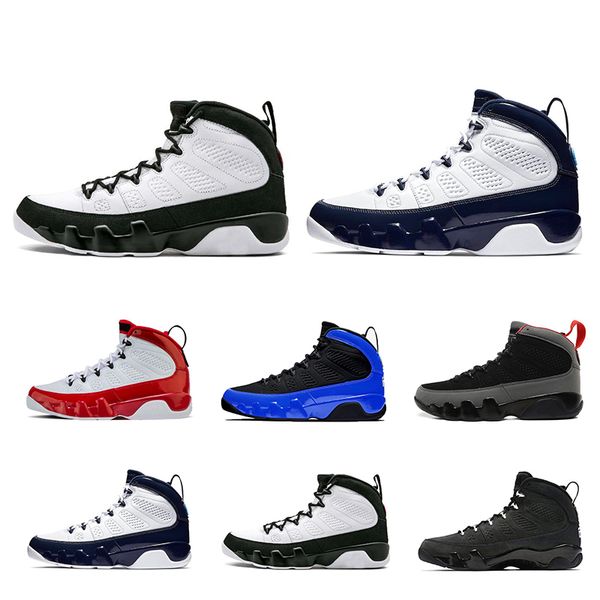

qualitry basketball shoes 9s leather white red blue bred og space jam unc 9 running shoes breathable sports sneaker mens trianers