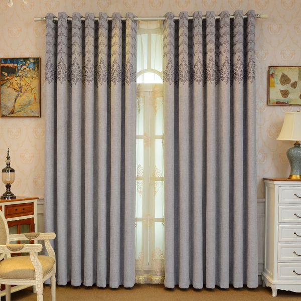 

simple european cashmere chenille jacquard curtains for living dining room bedroom