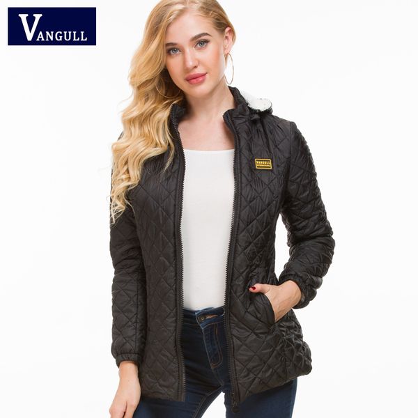 

casual solid women's clothing 2018 autumn & winter fashion cotton zipper ladies coat long sleeves hooded women parkas, Tan;black