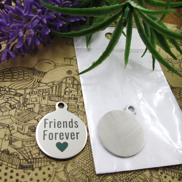 

40pcs--"friends forever"stainless steel charms more style for choosing diy charms pendants for necklace, Bronze;silver