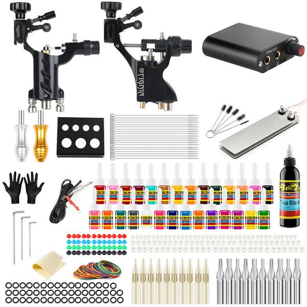 New Arrival Tattoo Machine Kit Complete Sets Rotary Machines for Body Art Color Inks Power Supply