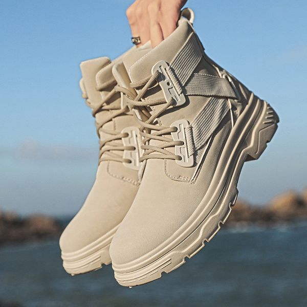 

fashion sneakers men men's casual shoes lace-up pu leathable shoes high male brand footwear black boot sneakers