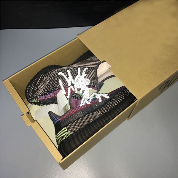 

new arrival yecheil kanye west running shoes black colorful reflective mesh mens women designer sport sneakers trainer