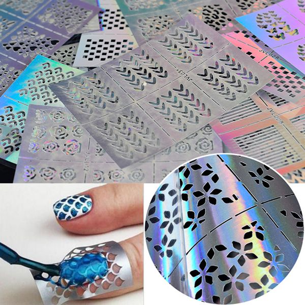 

23pcs water transfer home cute gift tattoo tip decoration stencils girls diy manicure nail sticker set art decor, Black