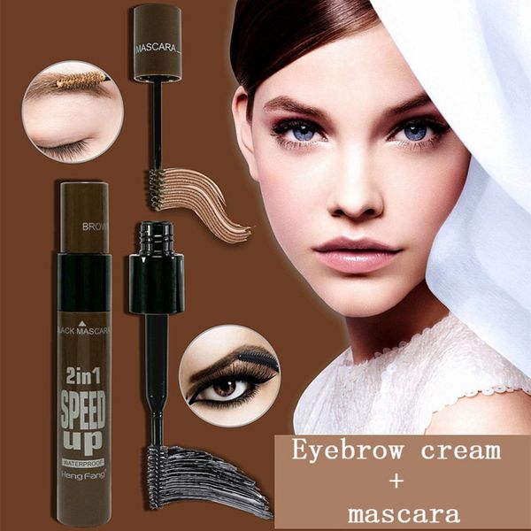 

eyebrow & mascara cream gel makeup pen waterproof eye brow enhancer long-lasting cosmetics with brush 2019