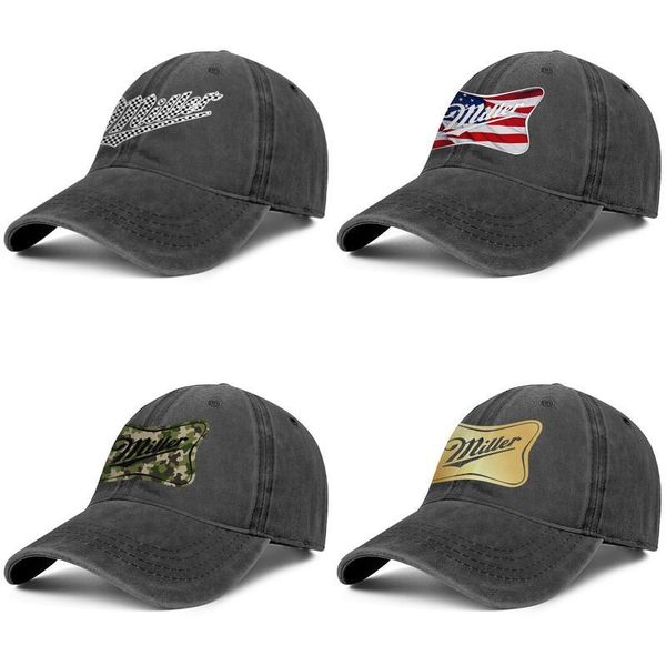 

miller brewing company flash gold black for men and women baseball denim cap design designer custom blank fitted custom unique classic, Blue;gray