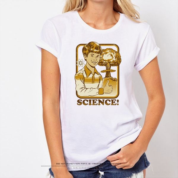 

explosion printing evil power ladies short-sleeved t-shirt let's summon demons explosion printing evil power ladies short-sleeved t-shi, White