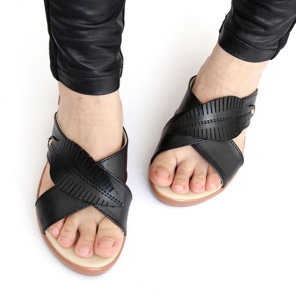 

bfdadi big size 37-42 summer style women wedges sandals 2016 casual ladies platform sandals open toe women shoes 3 colors 8809, Black