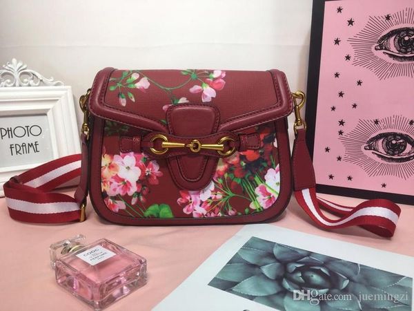 

Леди веб-печать цветок кожаный кроссбоди сумка Конный седло Сумка седло Келли стремя Шарм кожаный мешок плеча 383848 размер:25 * 18*7 см