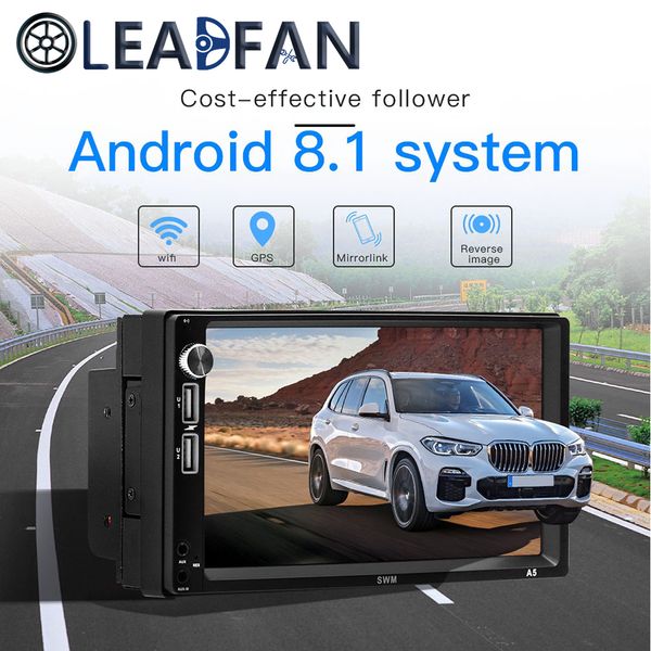 

leadfan car radio android 8.1 autoradio 2din mp5 gps stereo receiver 2 din car stereo audio radio mirrorlink wifi rear camera