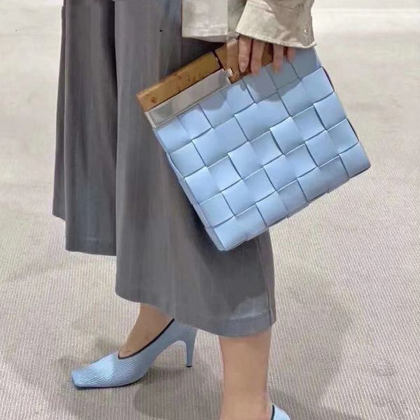 

bag 2020 new wild clutch female high-capacity simple soft leather cowhide woven bags fashion women purse and handbags sac a main