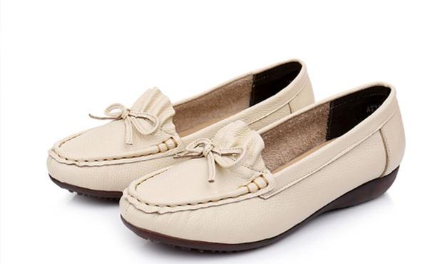 

2019 women's shoes in spring and autumn with new style slope heel round head bowknot anti-skid of soft bottom mother shoes @691, Black