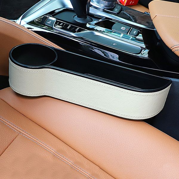 

multifunction pu leather catcher box car seat coil cup holder organizer storage