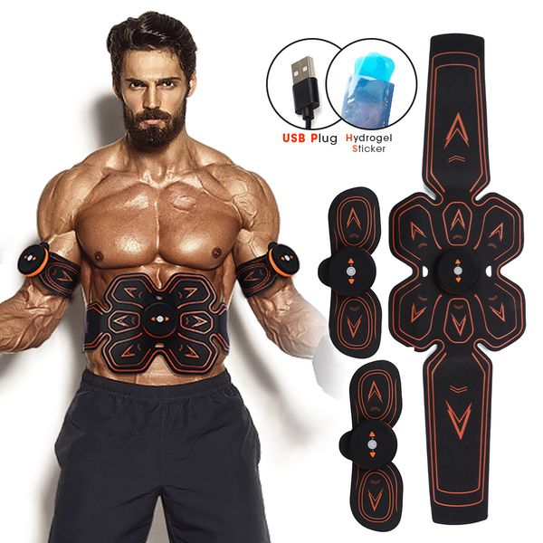 

abs/ems rechargeable wireless abdominal muscle stimulator smart fitness massage sticker weight loss belt body slimming belt