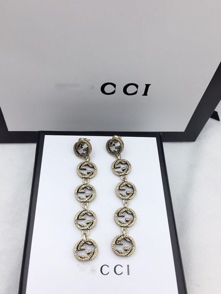 

new products earrings for woman brass earrings long pendant earrings fashion retro style jewelry, Golden