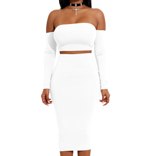 

europe and the united states backless lace dress one-necked nightclub pencil skirt two-piece suit, Black;gray