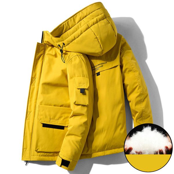 

2019 safari style men white duck down coat snow parka cold protection coat waterproof warm parkas winter windproof down jacket 1, Black